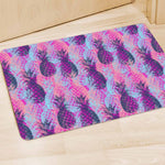 Neon Trippy Pineapple Pattern Print Polyester Doormat