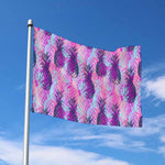 Neon Trippy Pineapple Pattern Print Polyester Flag