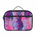 Neon Trippy Pineapple Pattern Print Portable Lunch Bag