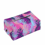 Neon Trippy Pineapple Pattern Print Rectangle Tissue Box Cover