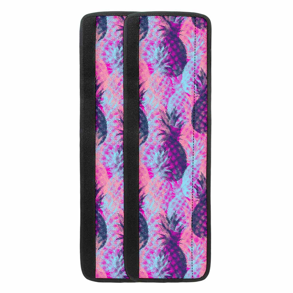 Neon Trippy Pineapple Pattern Print Refrigerator Handle Covers