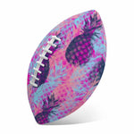 Neon Trippy Pineapple Pattern Print Rugby Ball