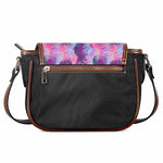 Neon Trippy Pineapple Pattern Print Saddle Bag