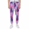 Neon Trippy Pineapple Pattern Print Joggers