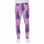 Neon Trippy Pineapple Pattern Print Scuba Joggers