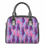 Neon Trippy Pineapple Pattern Print Shoulder Handbag