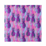 Neon Trippy Pineapple Pattern Print Silk Bandana