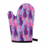 Neon Trippy Pineapple Pattern Print Single Oven Mitt