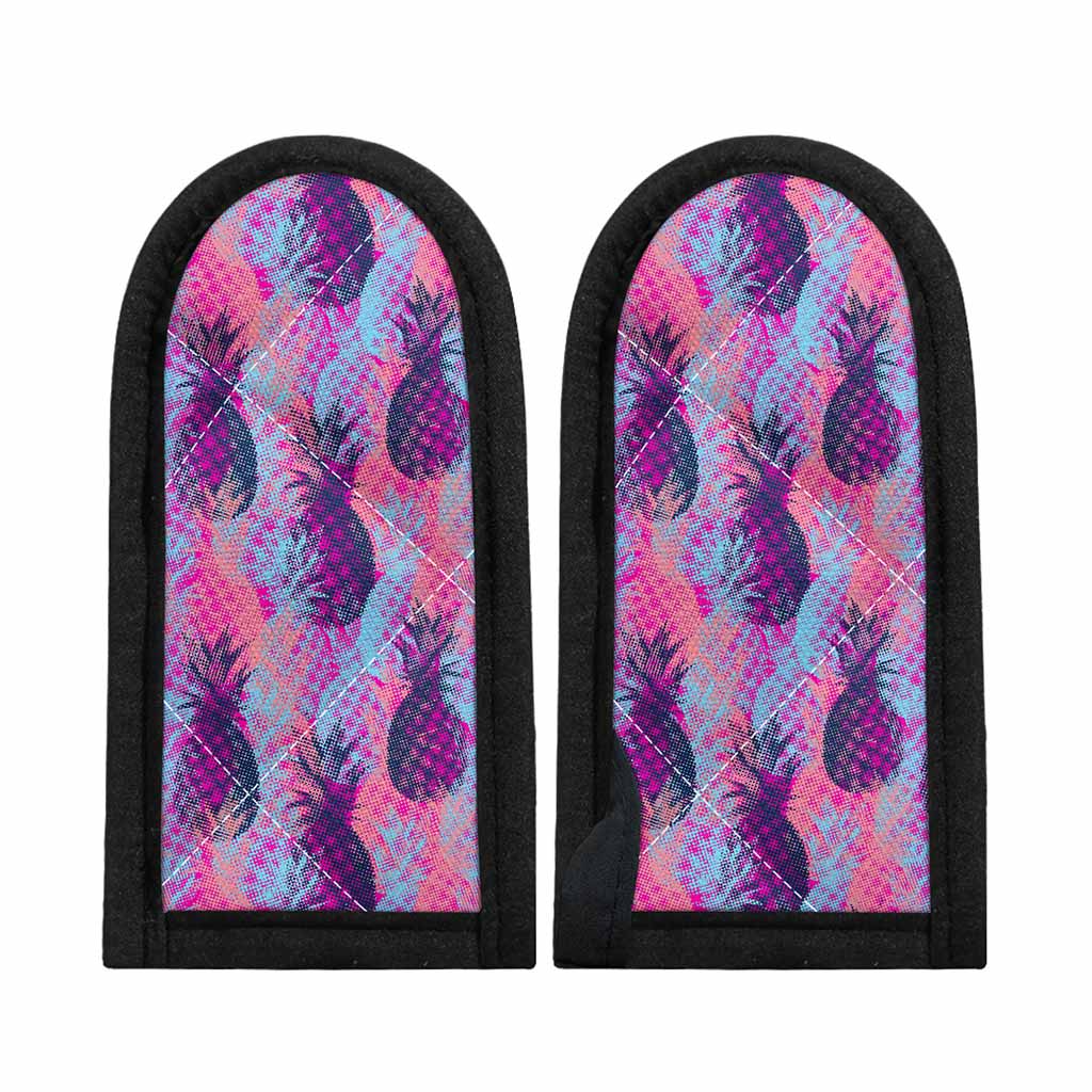 Neon Trippy Pineapple Pattern Print Skillet Handle Cover
