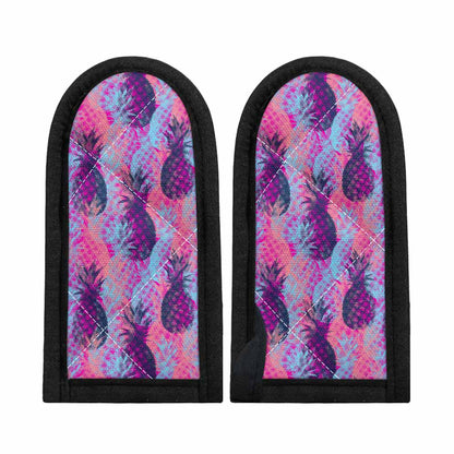 Neon Trippy Pineapple Pattern Print Skillet Handle Cover