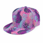 Neon Trippy Pineapple Pattern Print Snapback Cap