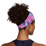 Neon Trippy Pineapple Pattern Print Sports Headband