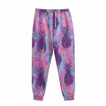 Neon Trippy Pineapple Pattern Print Sweatpants