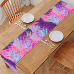Neon Trippy Pineapple Pattern Print Table Runner