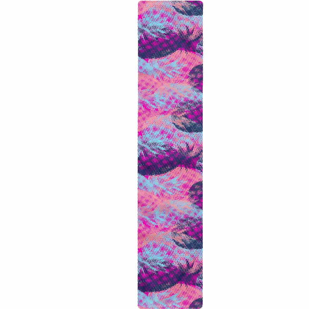 Neon Trippy Pineapple Pattern Print Table Runner