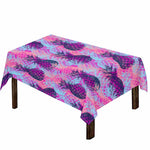 Neon Trippy Pineapple Pattern Print Tablecloth