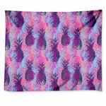 Neon Trippy Pineapple Pattern Print Tapestry