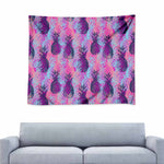 Neon Trippy Pineapple Pattern Print Tapestry