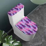 Neon Trippy Pineapple Pattern Print Toilet Lid And Tank Cover Set