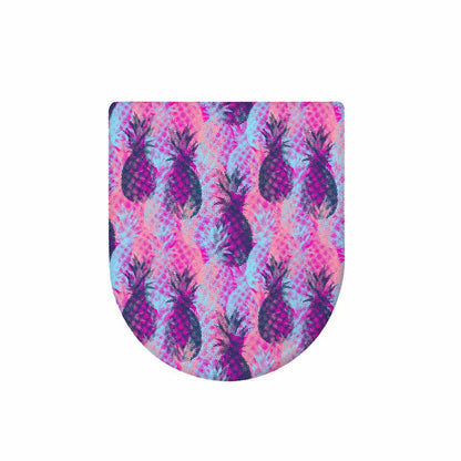 Neon Trippy Pineapple Pattern Print Toilet Lid Cover