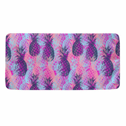Neon Trippy Pineapple Pattern Print Towel