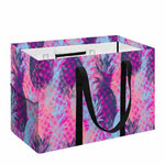 Neon Trippy Pineapple Pattern Print Utility Tote Bag