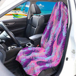 Neon Trippy Pineapple Pattern Print Waterproof Car Seat Cover
