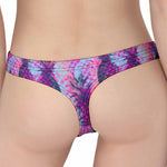 Neon Trippy Pineapple Pattern Print Women's Thong