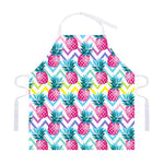 Neon Zig Zag Pineapple Pattern Print Adjustable Apron