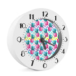 Neon Zig Zag Pineapple Pattern Print Alarm Clock