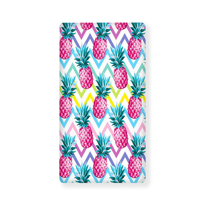 Neon Zig Zag Pineapple Pattern Print Baby Crib Sheet