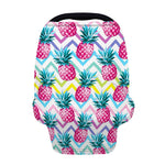 Neon Zig Zag Pineapple Pattern Print Baby Seat Cover