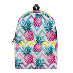 Neon Zig Zag Pineapple Pattern Print Backpack