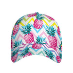 Neon Zig Zag Pineapple Pattern Print Baseball Cap