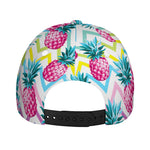 Neon Zig Zag Pineapple Pattern Print Baseball Cap