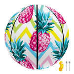 Neon Zig Zag Pineapple Pattern Print Basketball