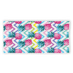 Neon Zig Zag Pineapple Pattern Print Beach Towel
