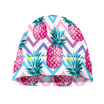 Neon Zig Zag Pineapple Pattern Print Beanie