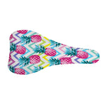 Neon Zig Zag Pineapple Pattern Print Bicycle Seat Cover
