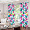 Neon Zig Zag Pineapple Pattern Print Dimout Grommet Curtains