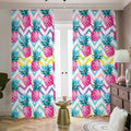 Neon Zig Zag Pineapple Pattern Print Dimout Pencil Pleat Curtains