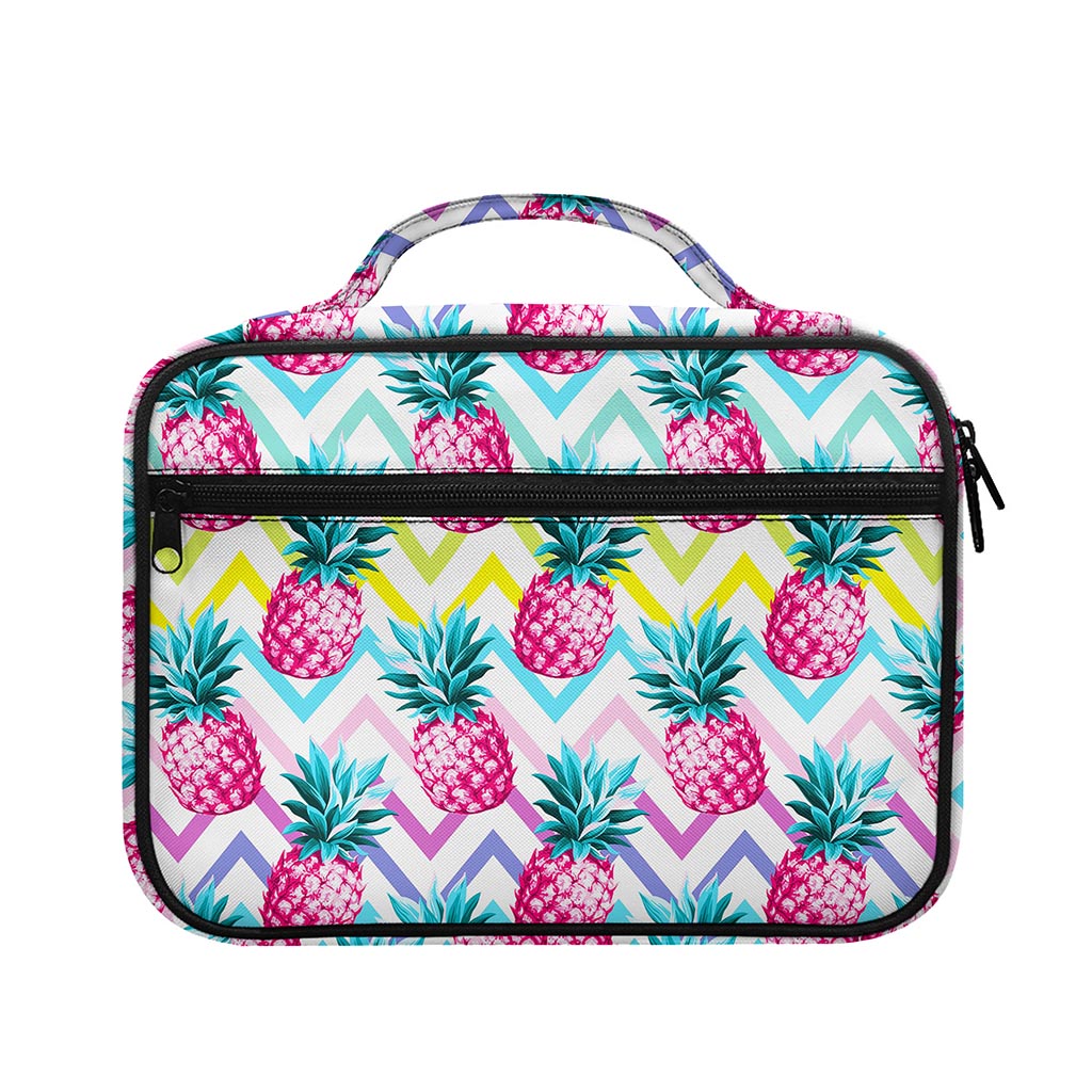 Neon Zig Zag Pineapple Pattern Print Briefcase Bible Bag
