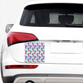 Neon Zig Zag Pineapple Pattern Print Car Sticker