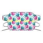 Neon Zig Zag Pineapple Pattern Print Car Windshield Snow Cover