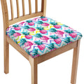 Neon Zig Zag Pineapple Pattern Print Chair Cushion Cover