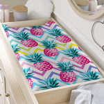 Neon Zig Zag Pineapple Pattern Print Changing Pad Cover