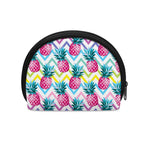 Neon Zig Zag Pineapple Pattern Print Coin Purse