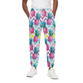 Neon Zig Zag Pineapple Pattern Print Cotton Sweatpants