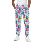 Neon Zig Zag Pineapple Pattern Print Cotton Pants