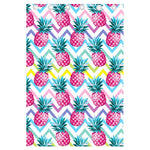 Neon Zig Zag Pineapple Pattern Print Curtain